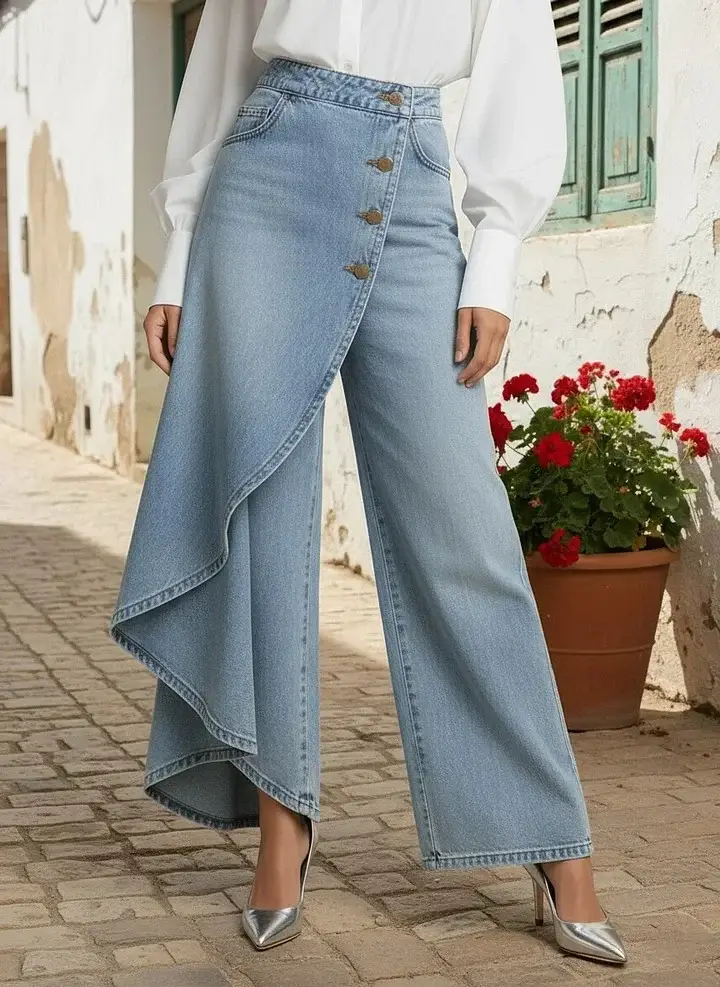 🔥Summer Arrivals🌟Women's High-waisted Relaxed Fit Wide-leg Jeans With A Stylish Design