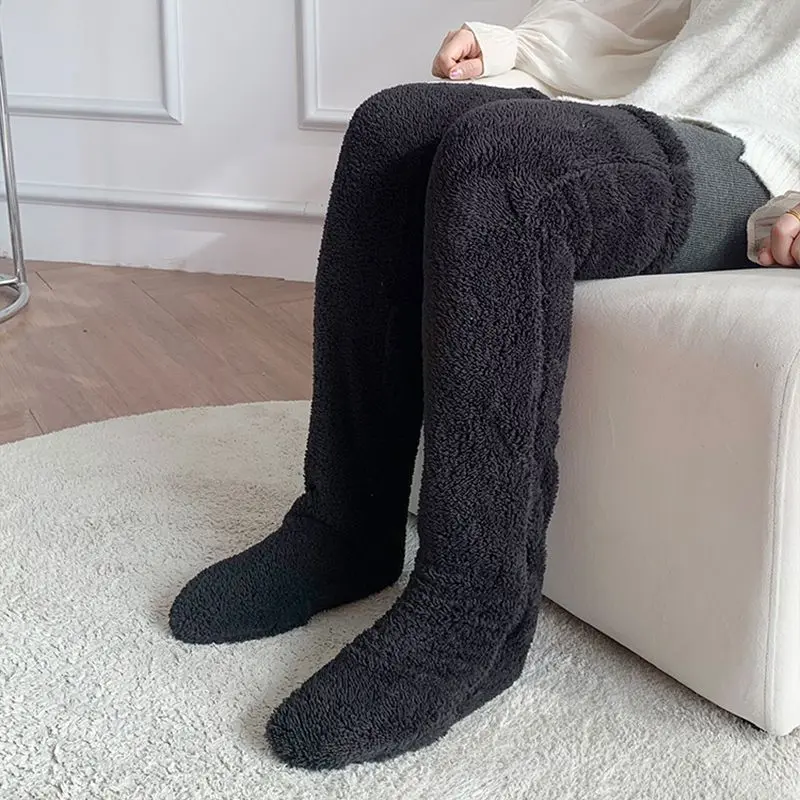 🔥Hot Sale 59% OFF✨Over Knee High Fuzzy Long Socks Winter Warm Cold Leg Knee Joint Cold-proof Stockings Home Floor Sleeping Socks