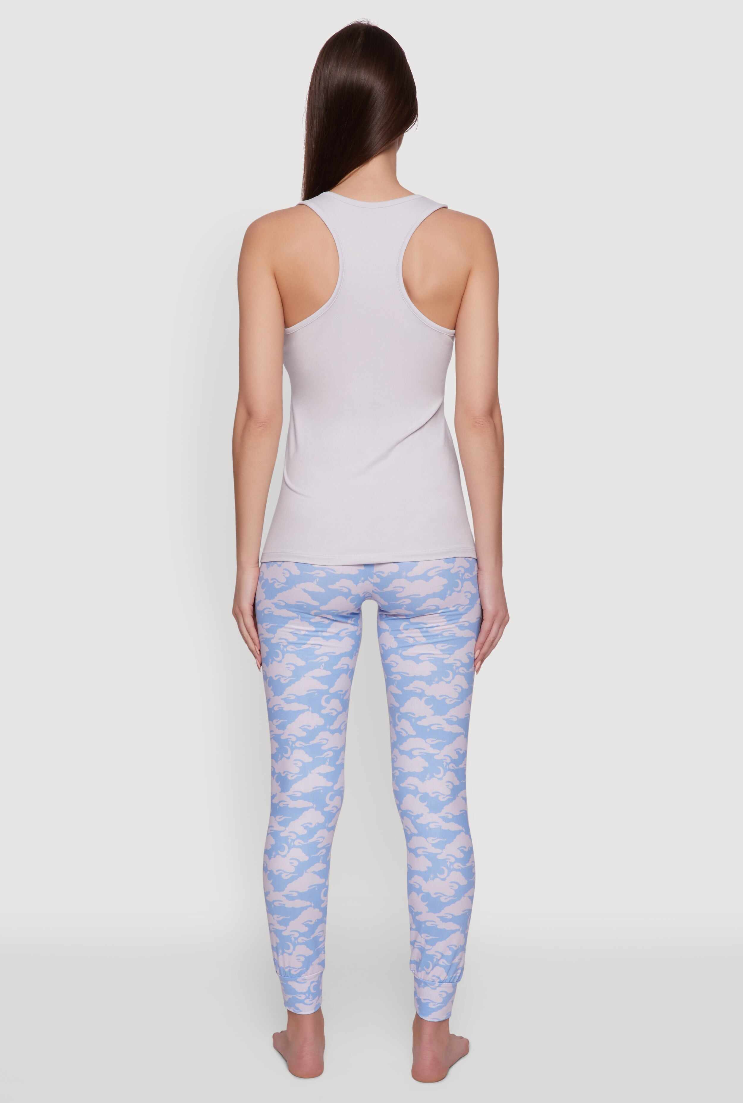 Sleeping In Bed Racerback Pajama Top and Pants Set