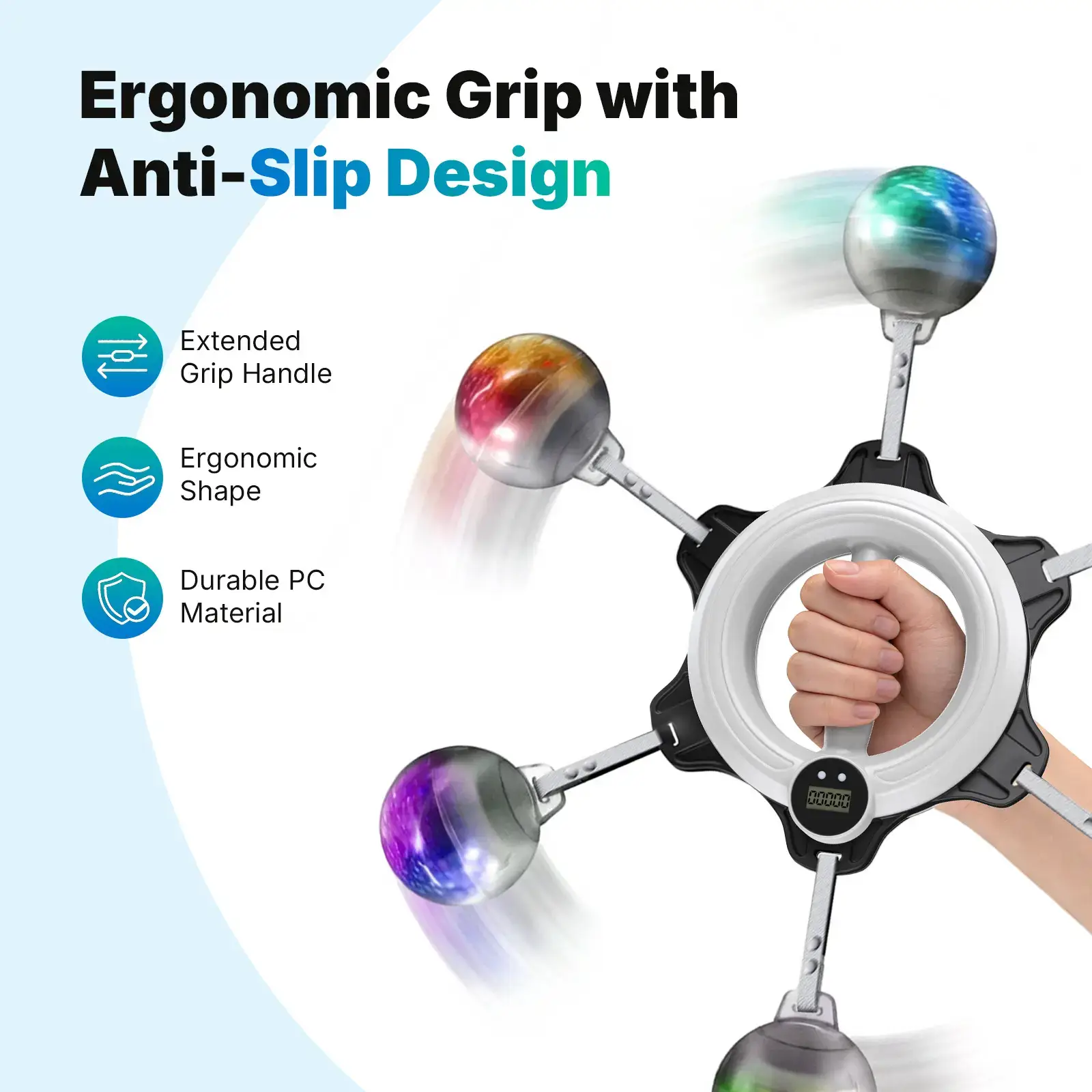 360° Rotating Wrist & Forearm Trainer for Men and Women, Upper Body Strength Tool for Arms, Shoulders & Chest, Portable Home and Gym Fitness Equipment