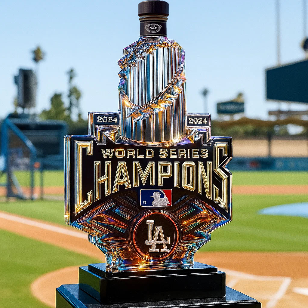 Los Angeles Dodgers 2024 World Series Champions Limited Edition Whisky Bottle