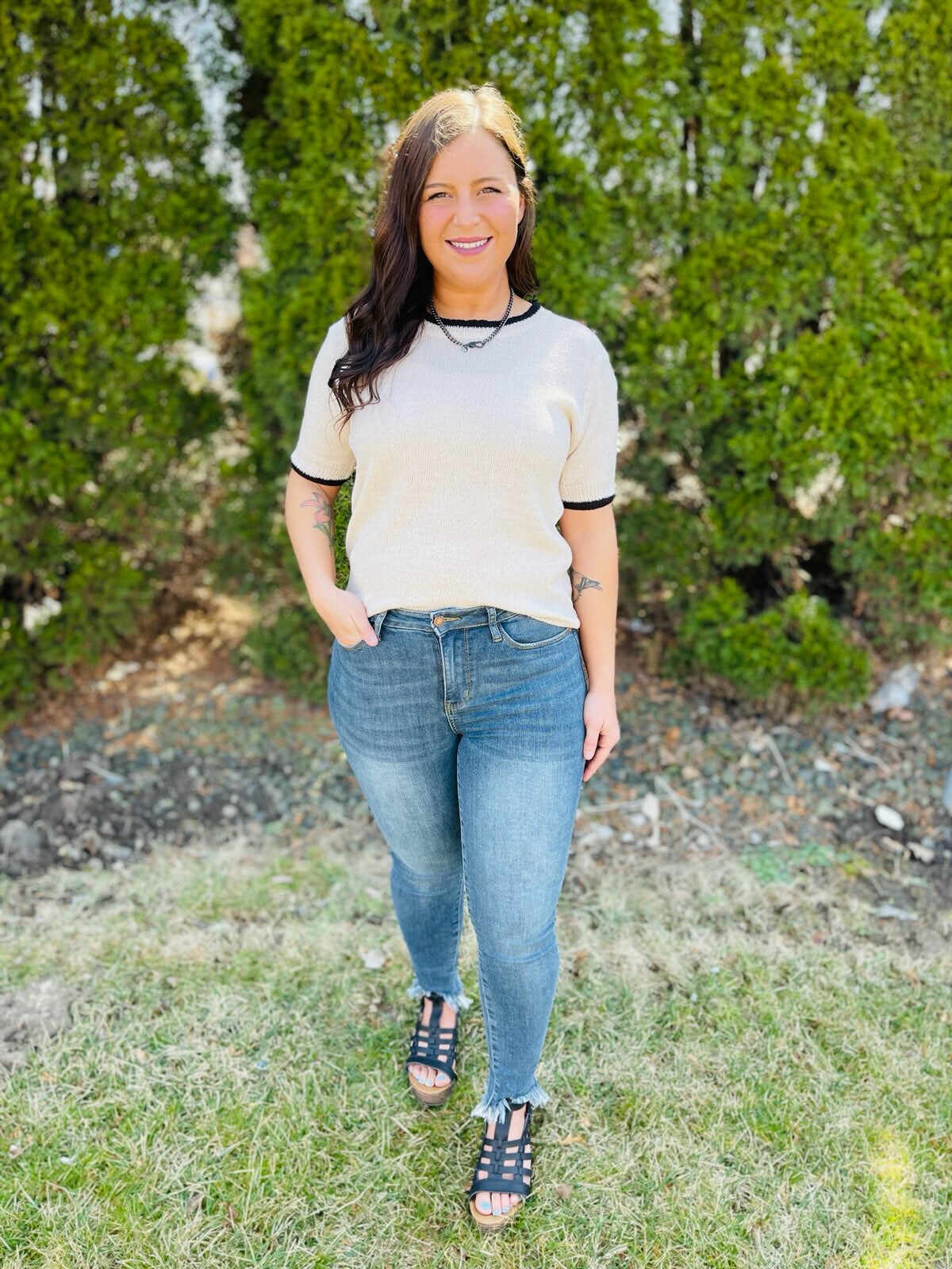 PLUS/REG Shark Attack Skinny Jeans