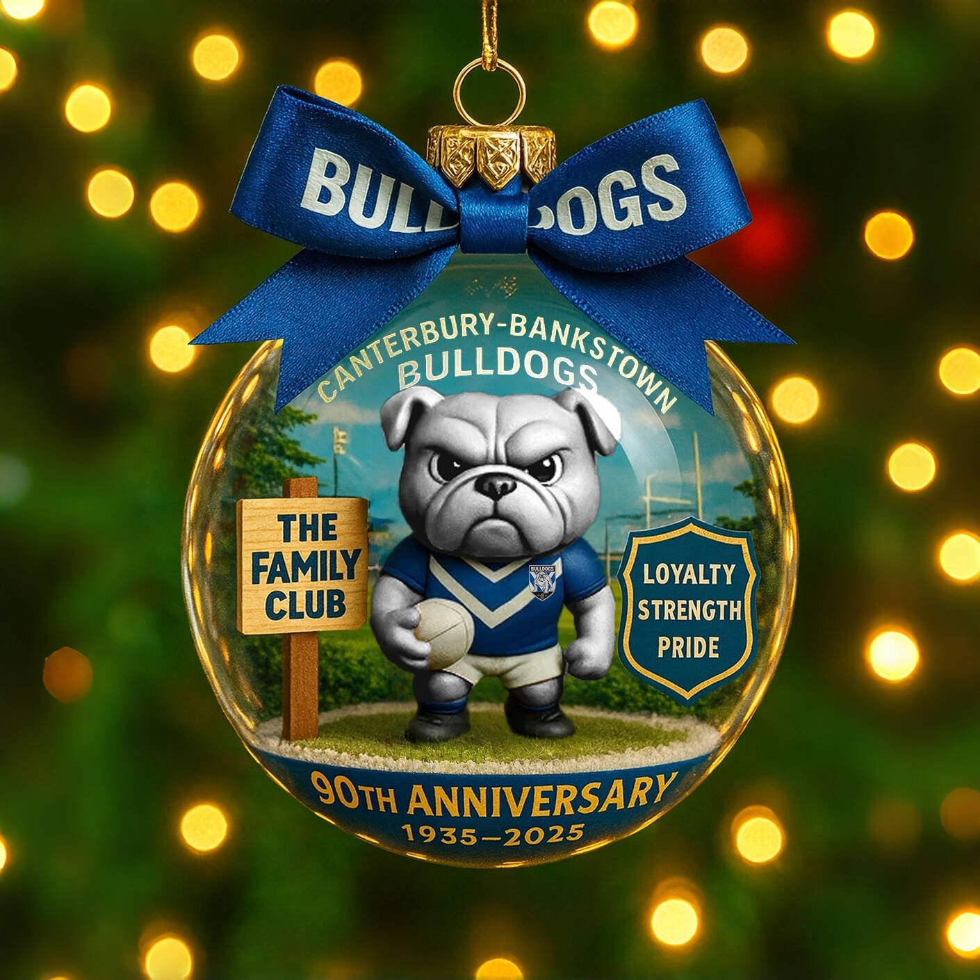 The Bankstown Bulldogs 90th Anniversary Ornament