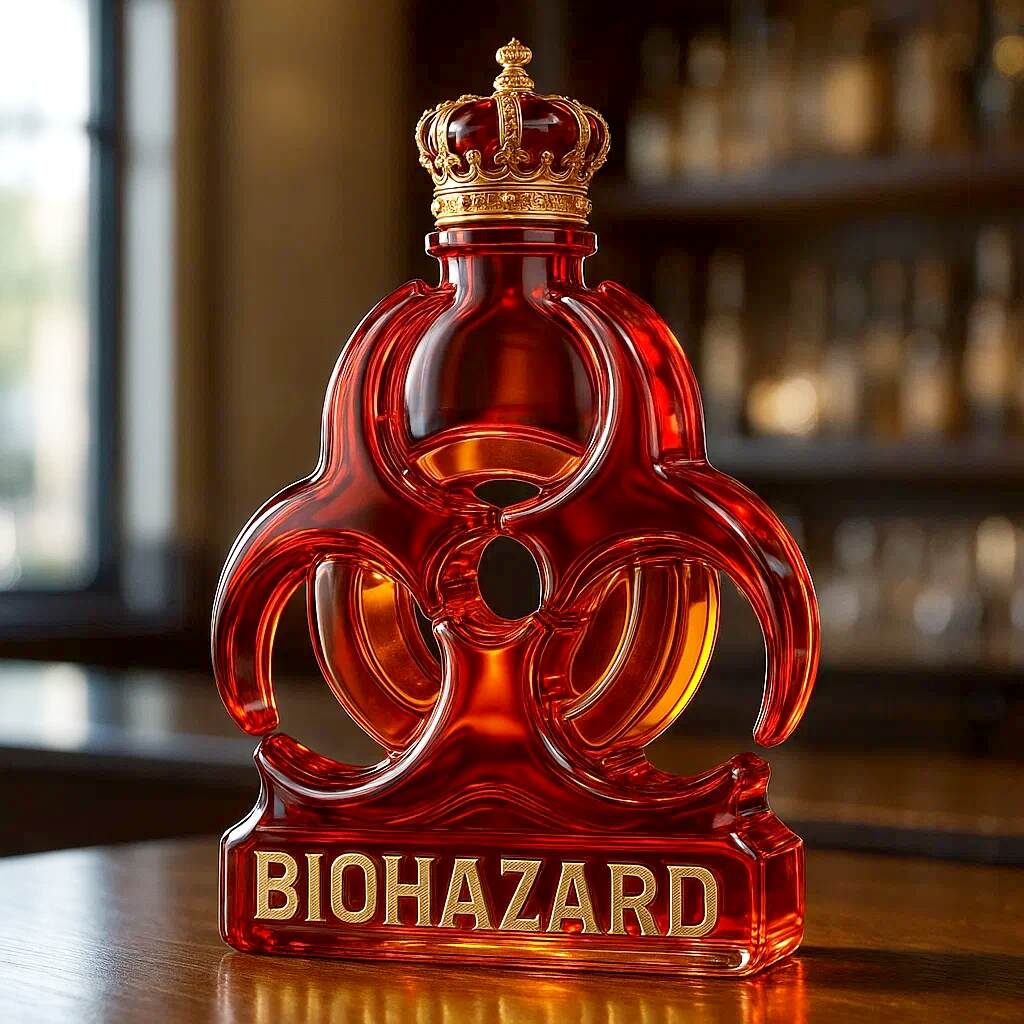 BIOHAZARD LOGO Limited Edition Whiskey Bottle