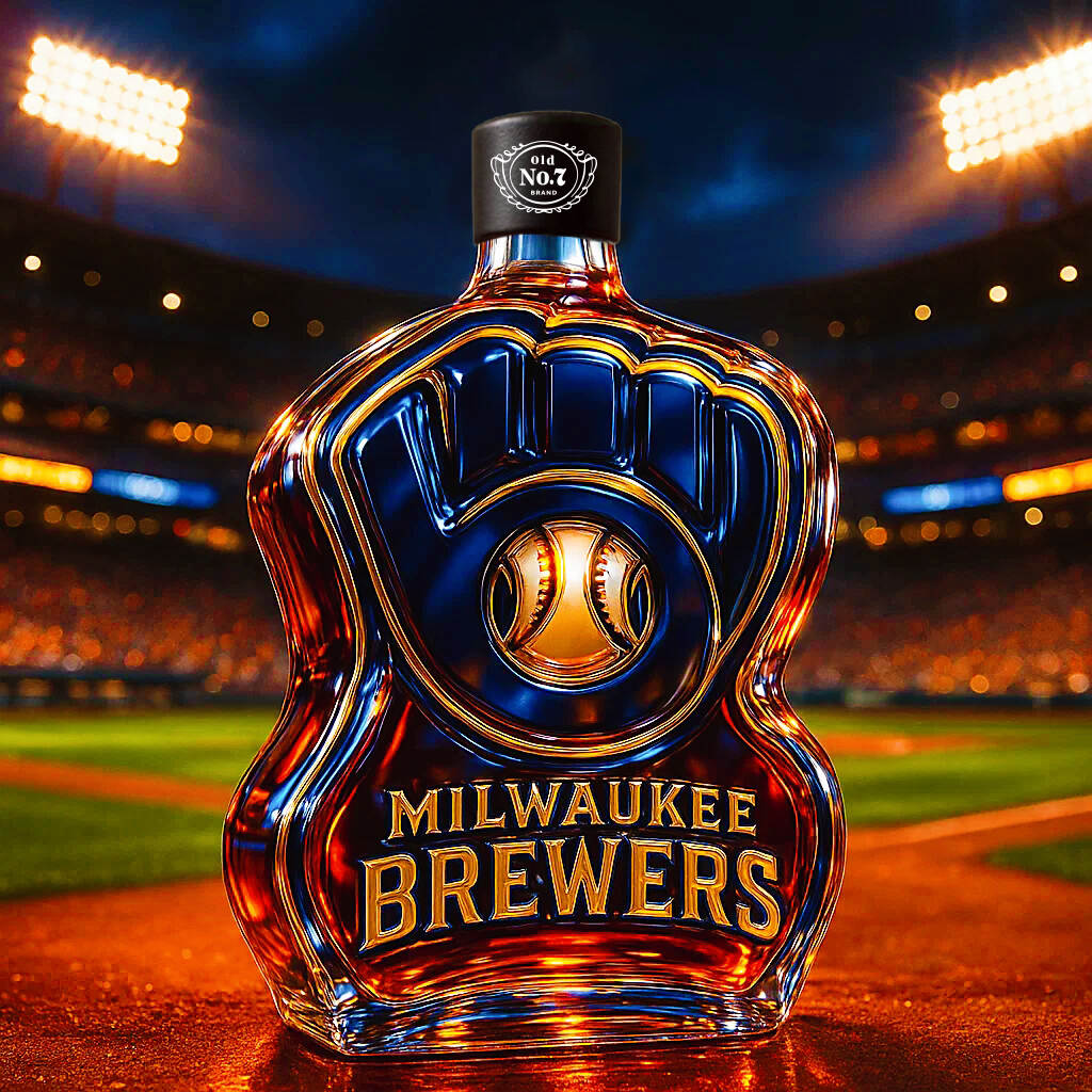 Milwaukee Brewers Whiskey Bottle
