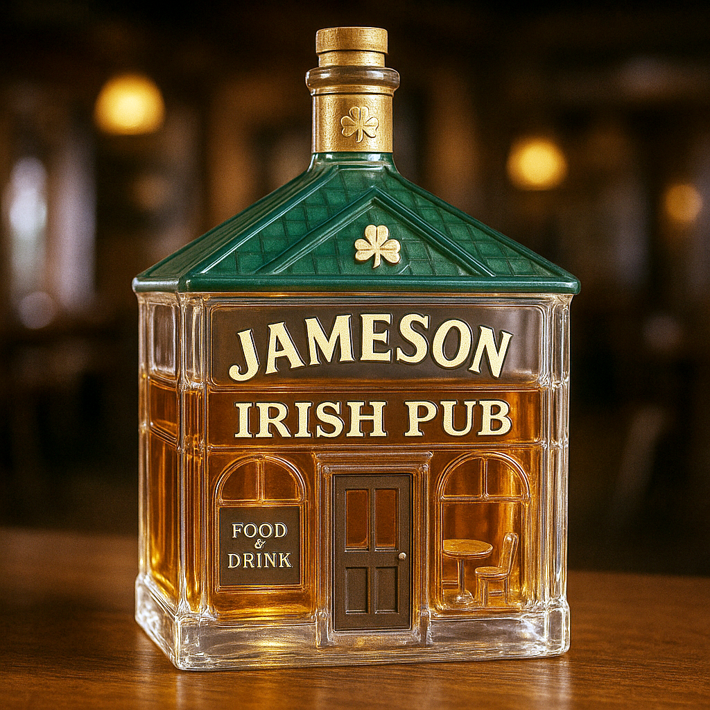 Irish Pub-Inspired Whiskey Bottle  1
