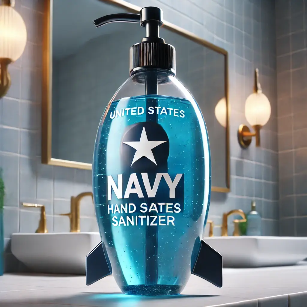 US military hand sanitizer bottle