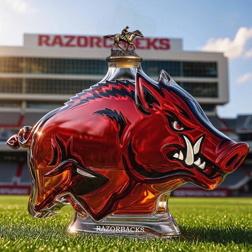 Arkansas Razorbacks Whiskey bottle
