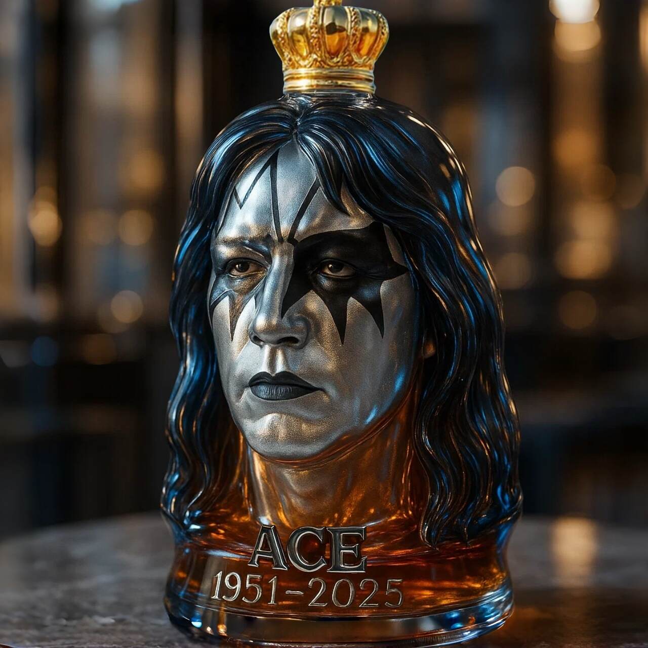 Ace Frehley Commemorative Whisky Bottle