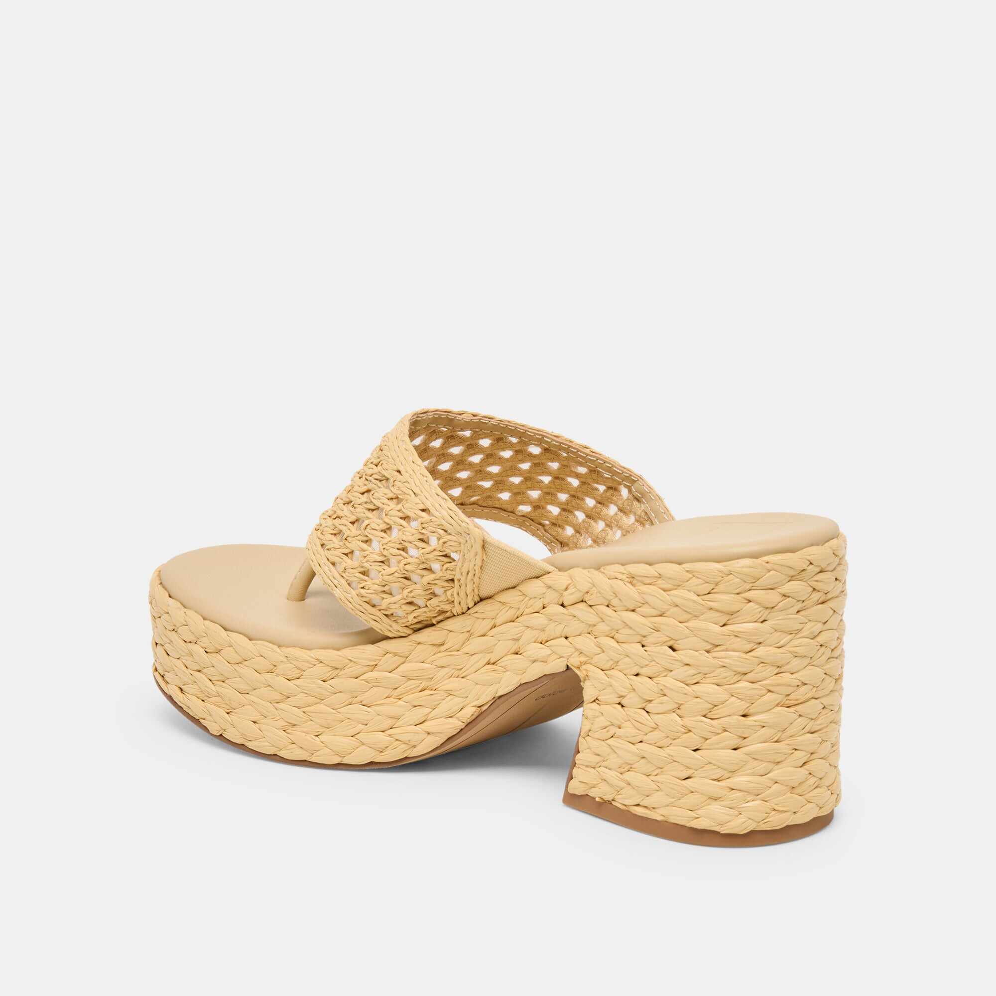 RIPPLE HEELS LT NATURAL RAFFIA
