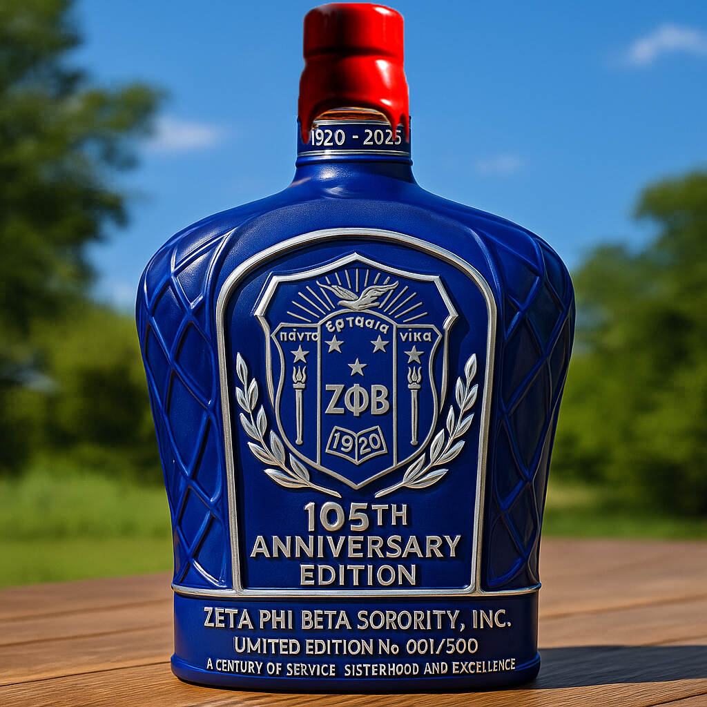 Zeta Phi Beta Sorority, Inc. (ΖΦΒ) 105th Anniversary Whiskey bottle