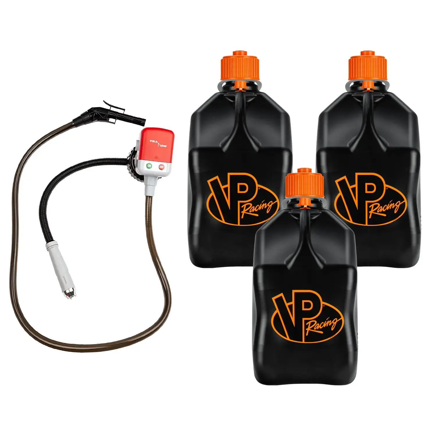 3 Pack Utility Fuel Jug With Fluid Transfer Pump Battery Powered Liquid Pump Outdoor Motorsport Portable Transfer Equipment