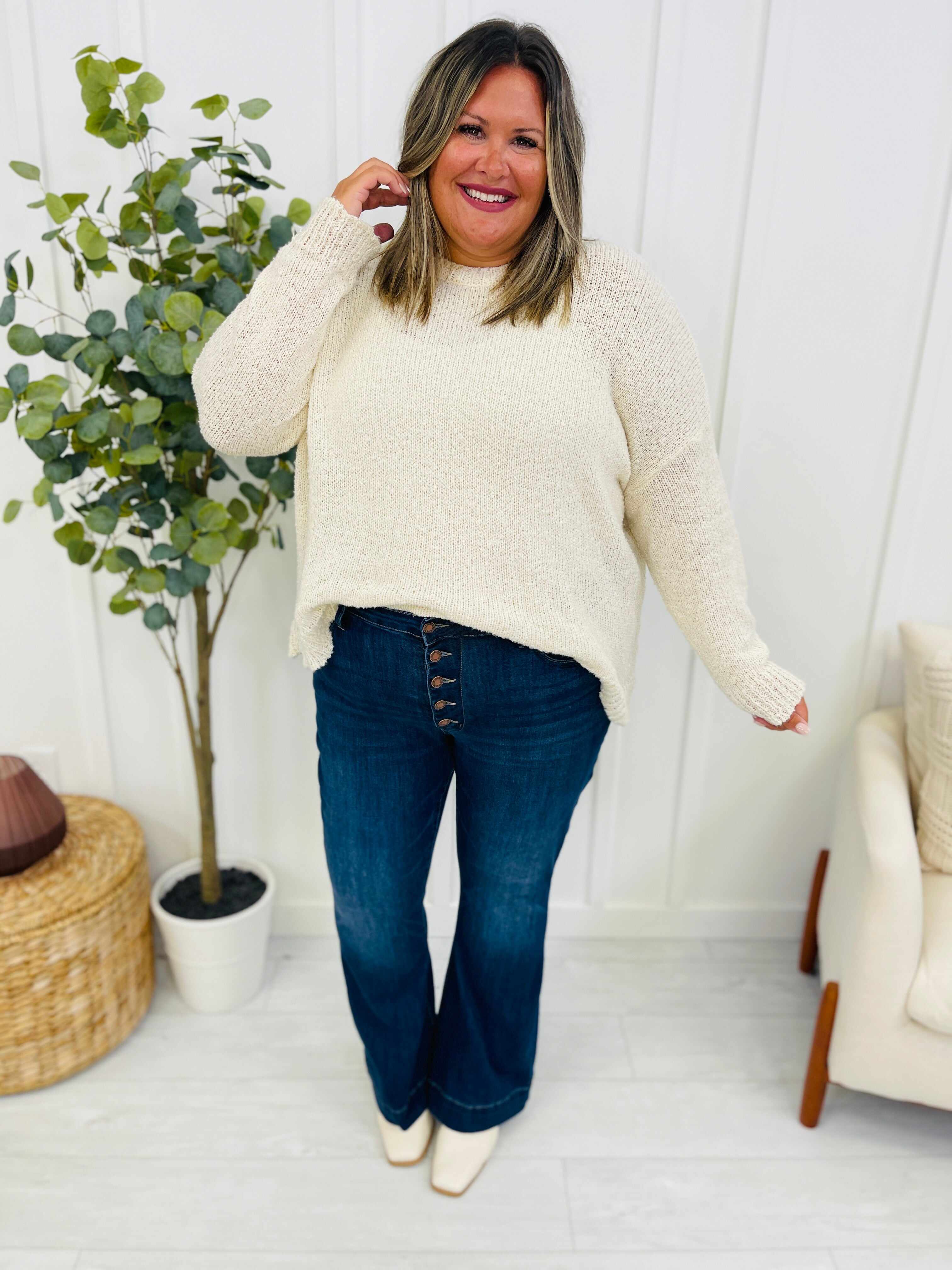 REG/CURVY Flare Affair Button Fly Trouser Flare