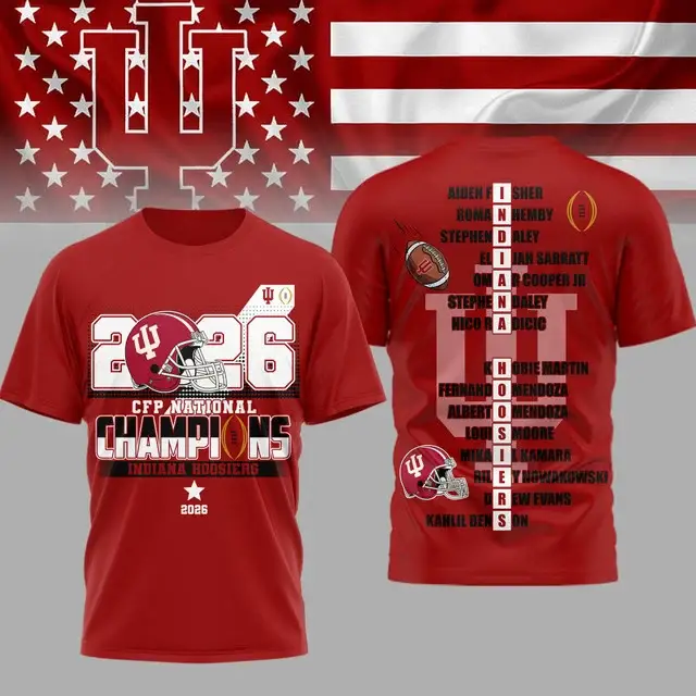 Glory Crown! Indiana Hoosiers 2026 CFP National Champions Limited 3D Jersey