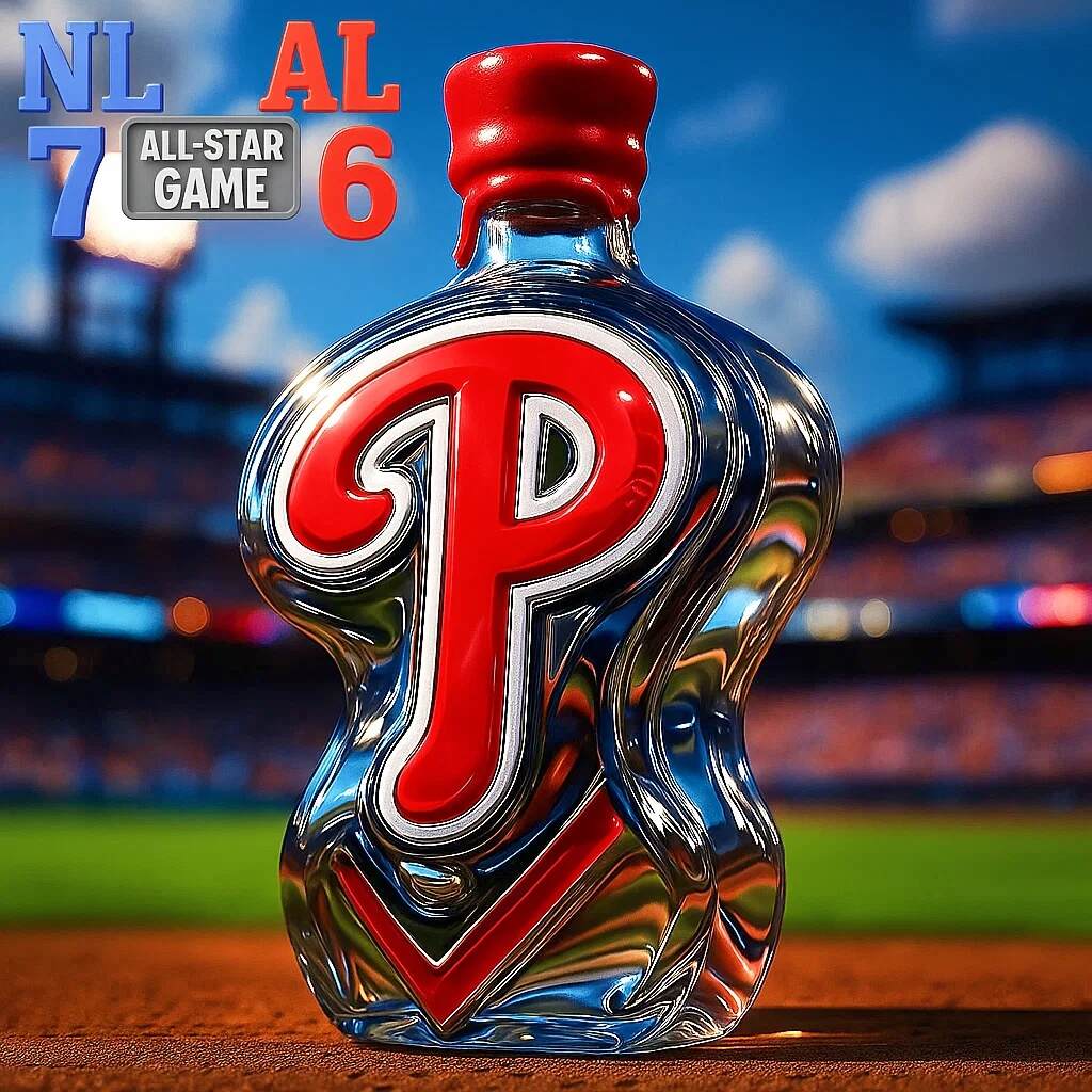 MLB All-Star Game Philadelphia Phillies Whiskey Bottle