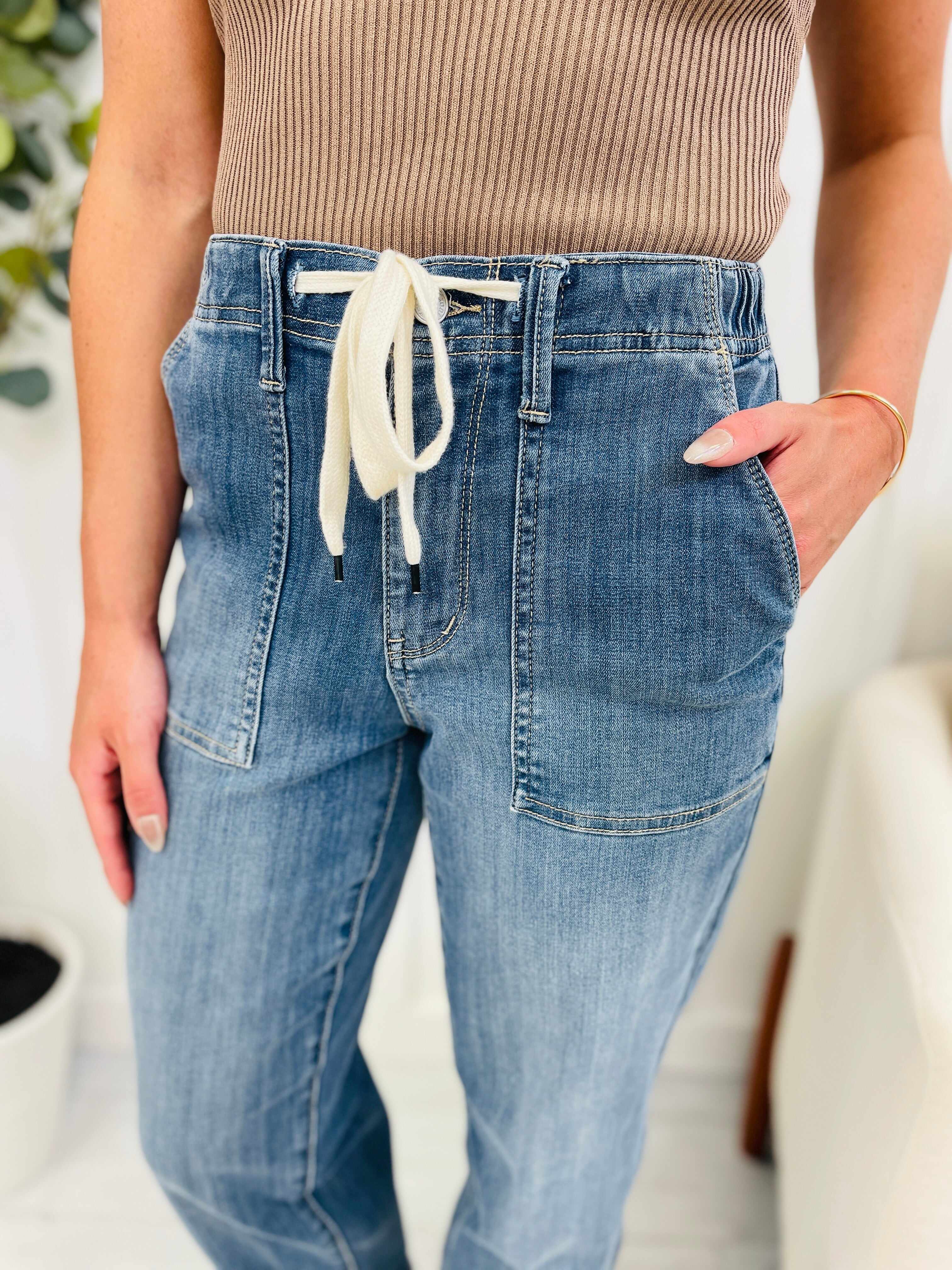 MARKDOWNS! Joggers REG/CURVY Jog It Out Denim Joggers RESTOCK!