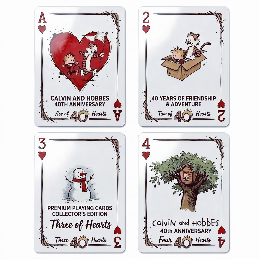Calvin and Hobbes 40th Anniversary Playing Cards