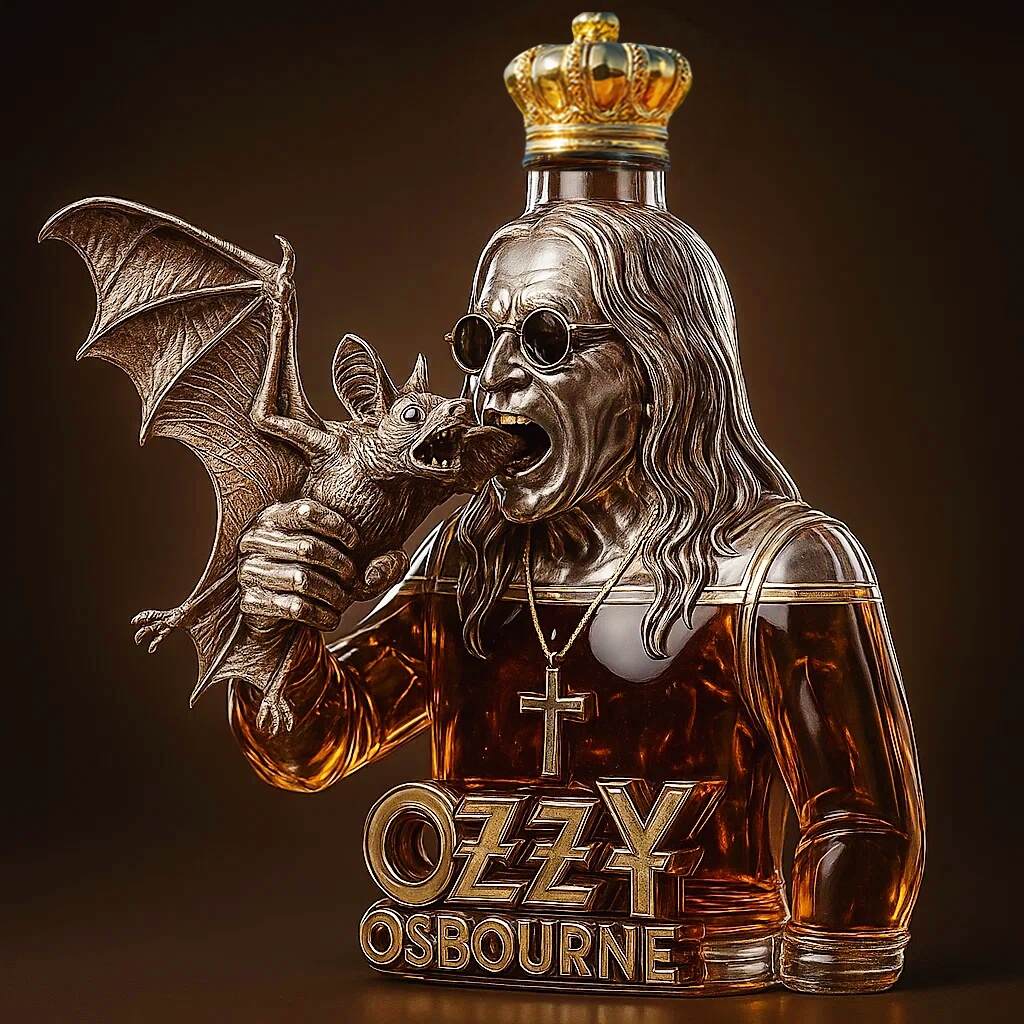 Ozzy Osbourne Final Tour Memorial Whiskey Bottle