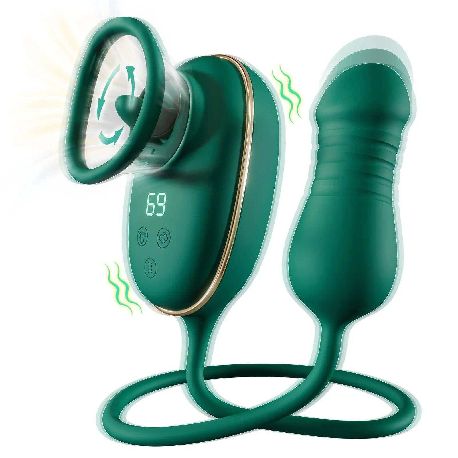 Clitoral Vibrator: Sucking & Licking Tongue Sex Toy, Nipple