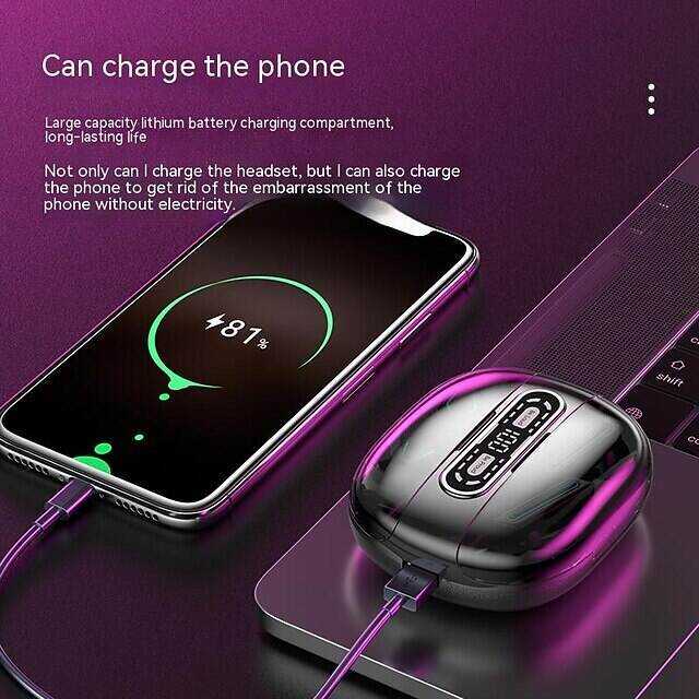 M56 True Wireless Headphones TWS Earbuds In Ear Bluetooth 5.3 Waterproof IPX7 LED Power Display for Apple Samsung Huawei Xiaomi MI Travel Entertainment