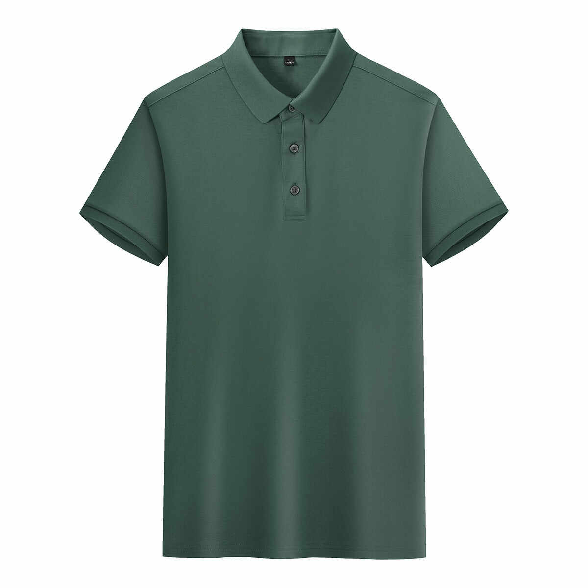 Pure Color Cotton Lapel Short-sleeved T-shirt High-end Work Clothes