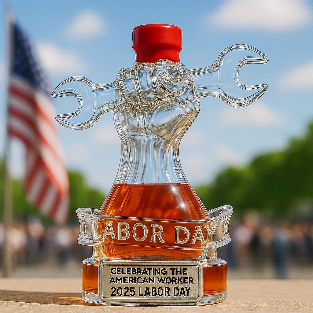 Labor Day Whiskey Bottle
