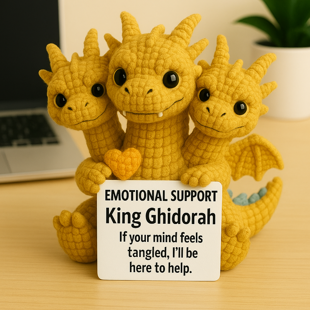 Godzilla Crocheted Emotional Support Dolls