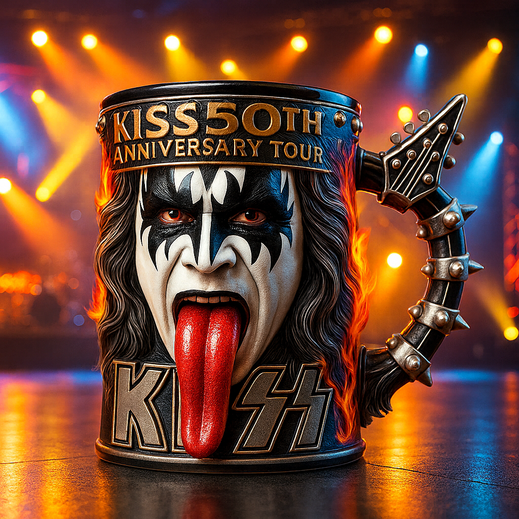 KISS Band Gene Simmons 50th Anniversary Tour Limited Edition Mug