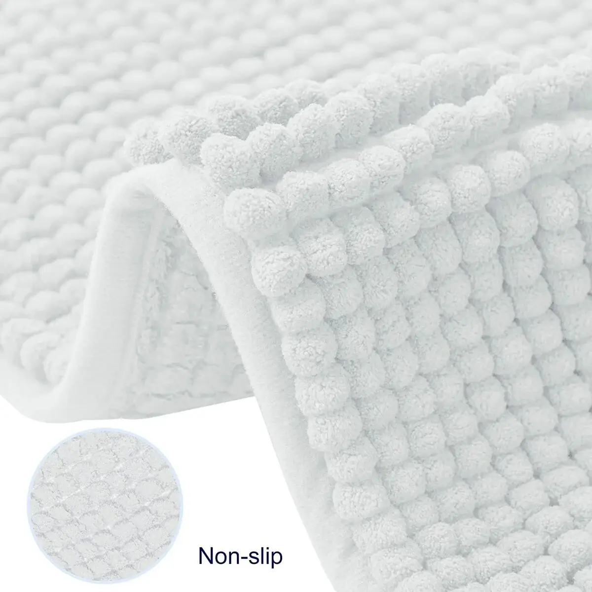 Subrtex Luxury Chenille Bath Rugs Soft Bathroom Mats