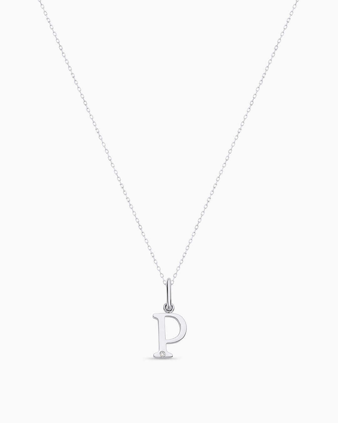 Diamond Vintage Alphabet Charm Necklace