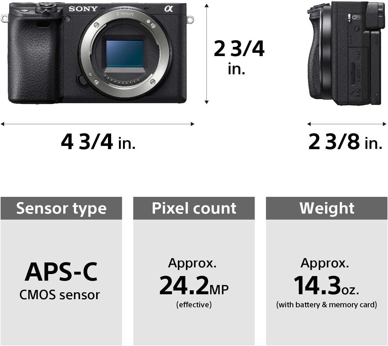 Sony Alpha a6400 Mirrorless Camera: Compact APS-C Interchangeable Lens Digital Camera with Real-Time Eye Auto Focus, 4K Video, Flip Screen & 16-50mm Lens - E Mount Compatible - ILCE-6400L/B, Black