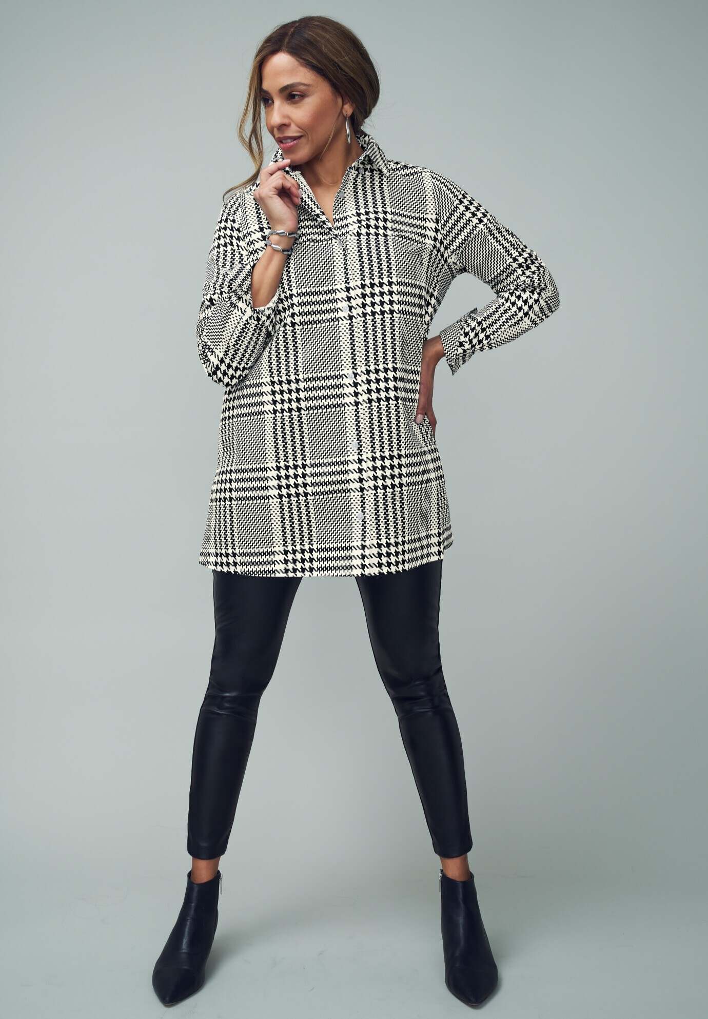 Stretch Poplin Tunic
