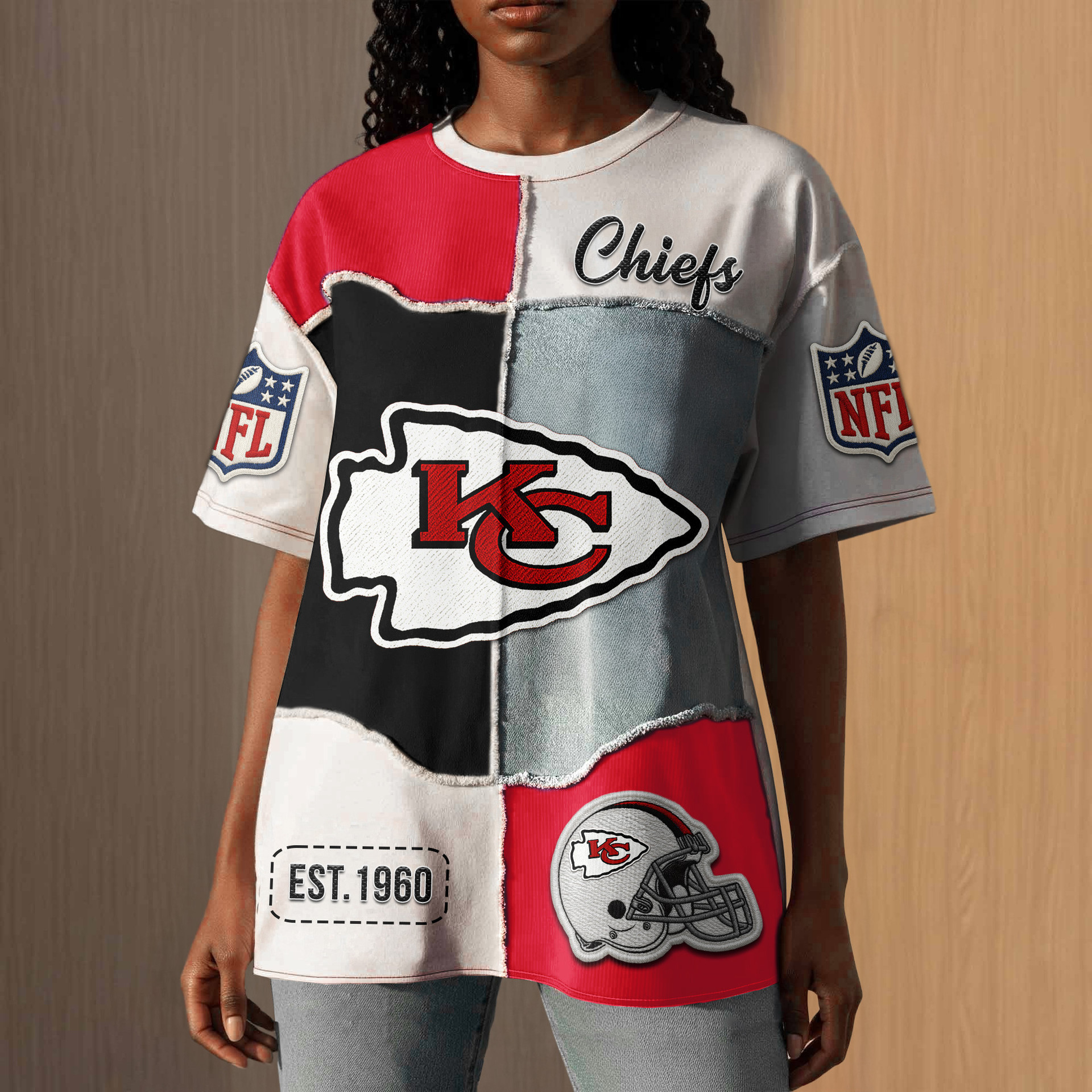 Kansas City Chiefs | Premium NFL Patchwork Vintage T-Shirt TD
