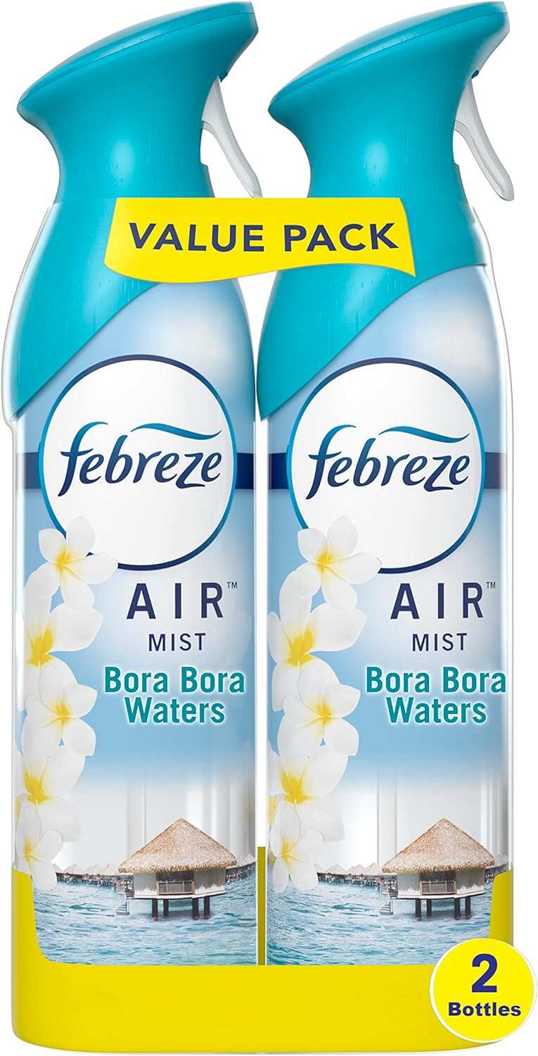 Febreze Air Freshener Spray, Linen & Sky, Odor Eliminator for Strong Odors, 8.8 Oz (2 Count)