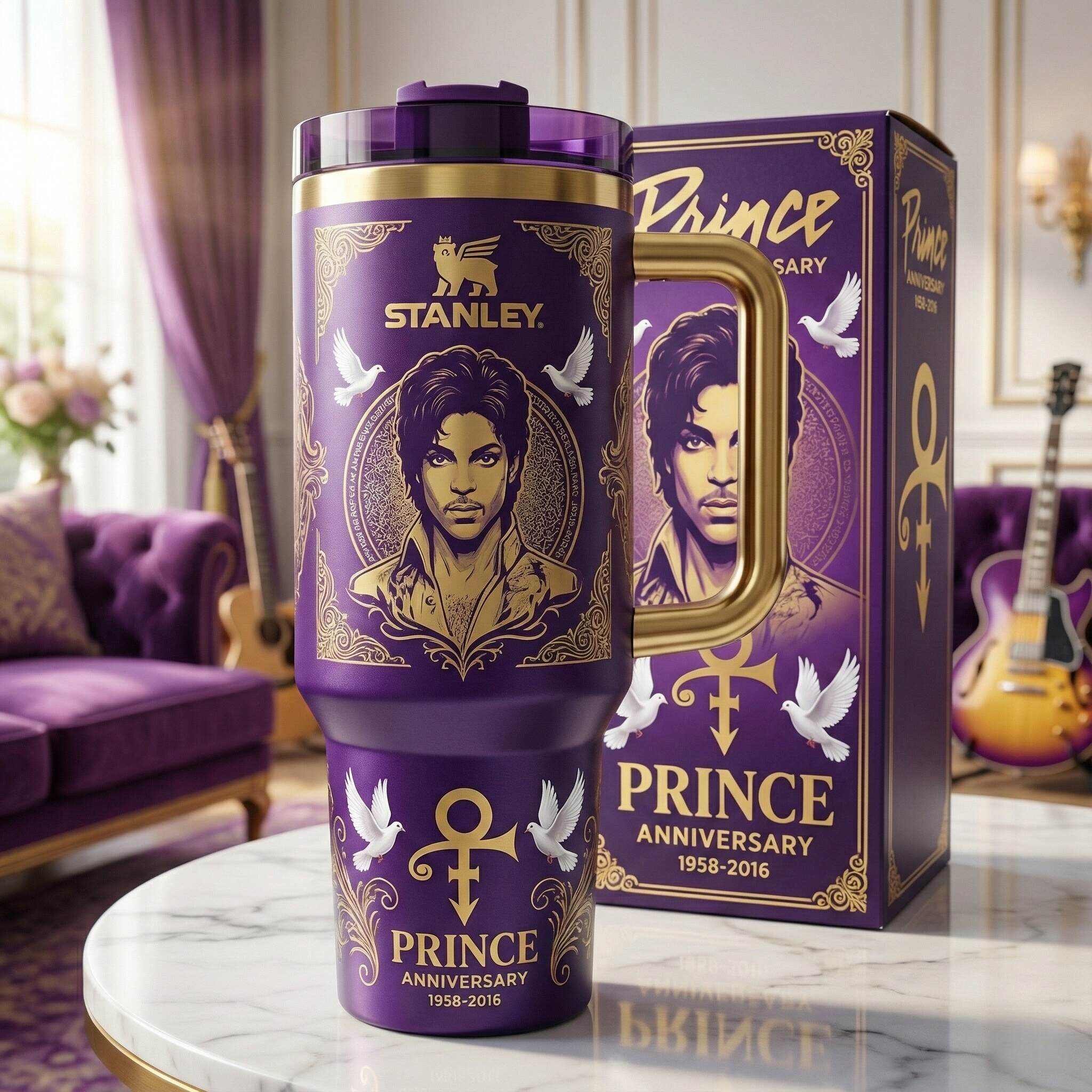 Prince  Anniversary Limited Edition Stanley Tumbler