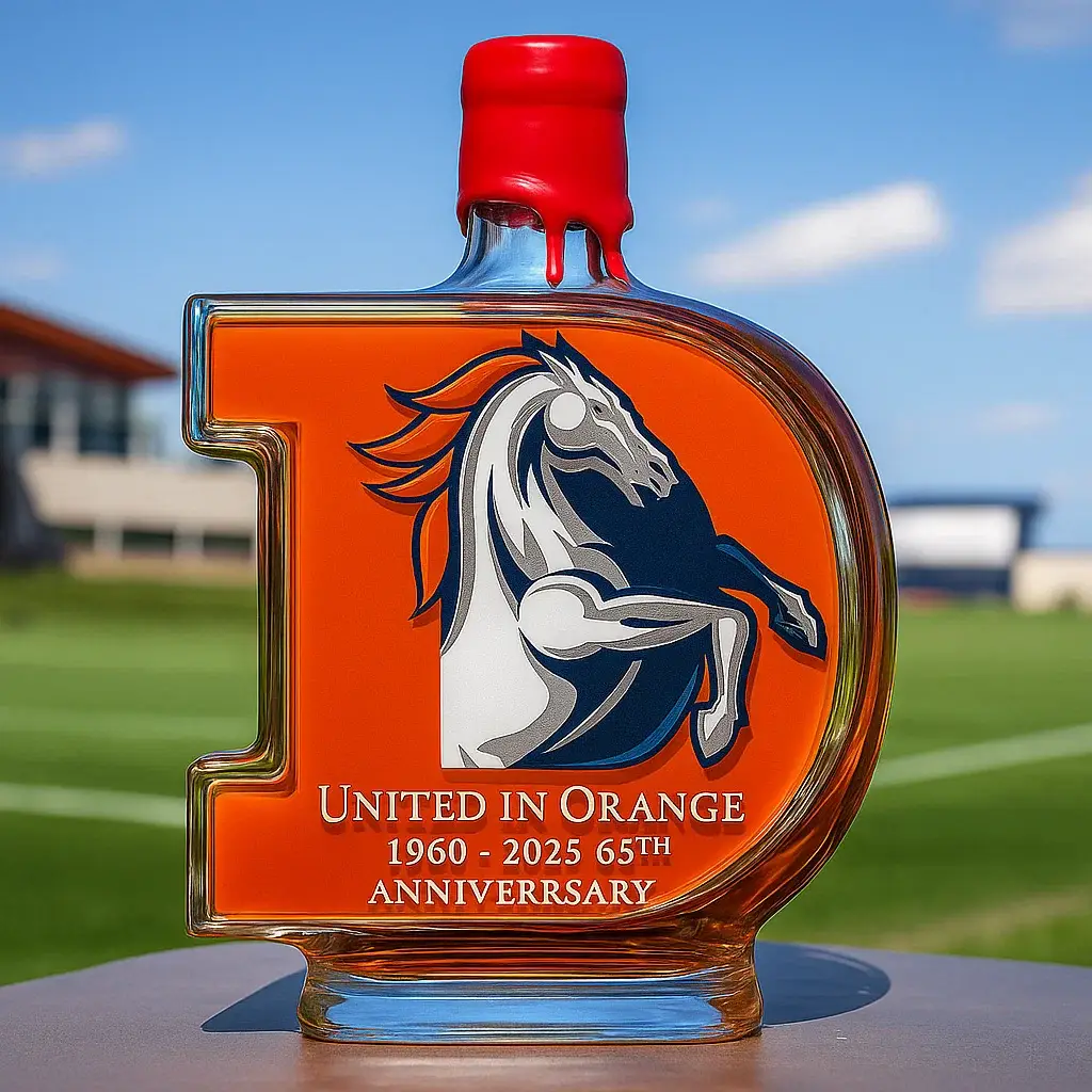 Denver Broncos 65 Anniversary Whisky Bottle