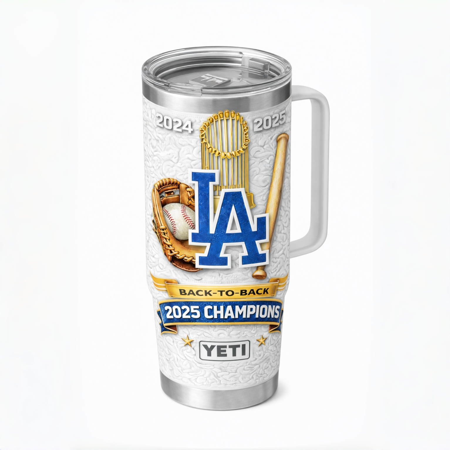 Dodgers 2025 Champions Back-to-Back Limited Edition YETI Tumbler