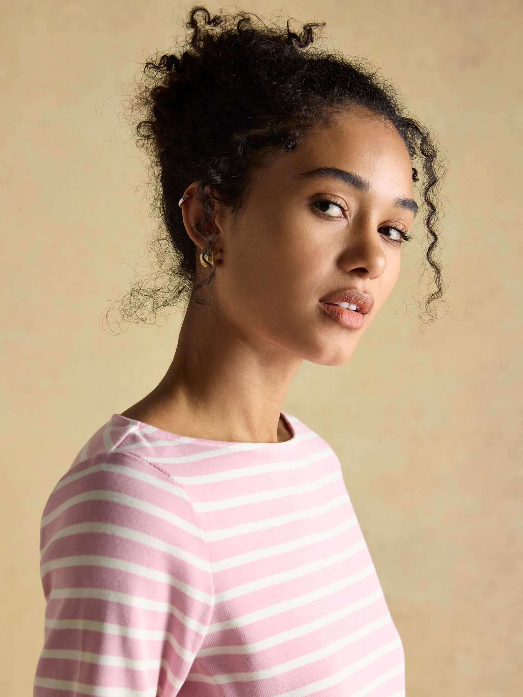Harbour Pink Boat Neck Breton Top