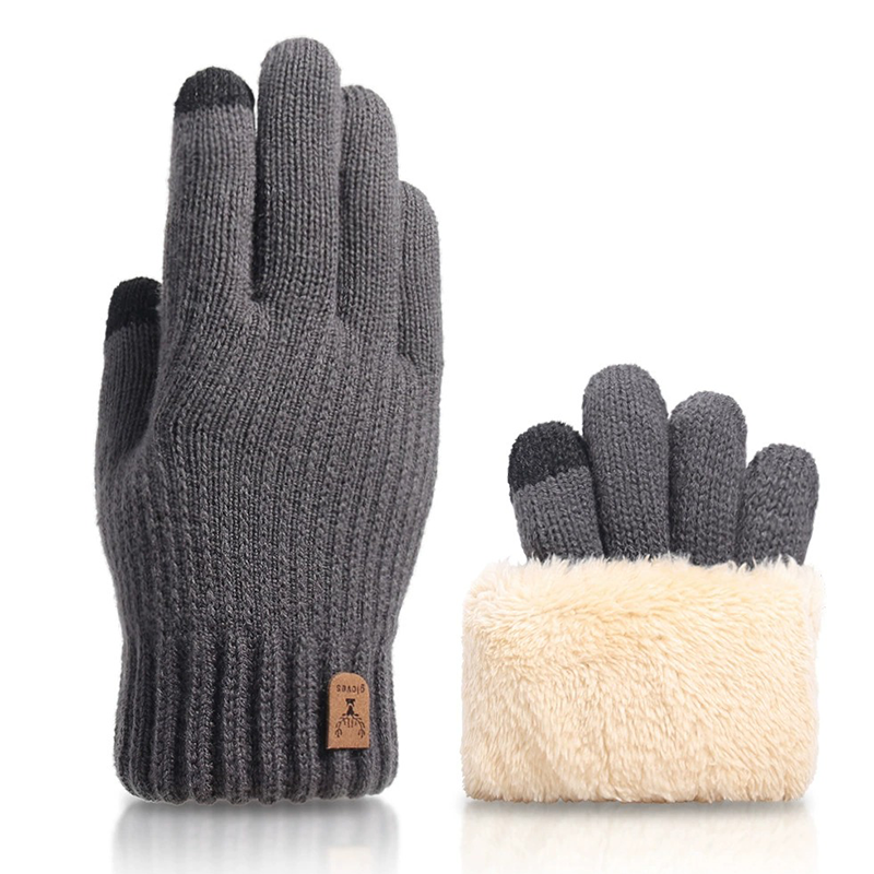 Cozy Winter Gloves With Fuzzy Cuff
