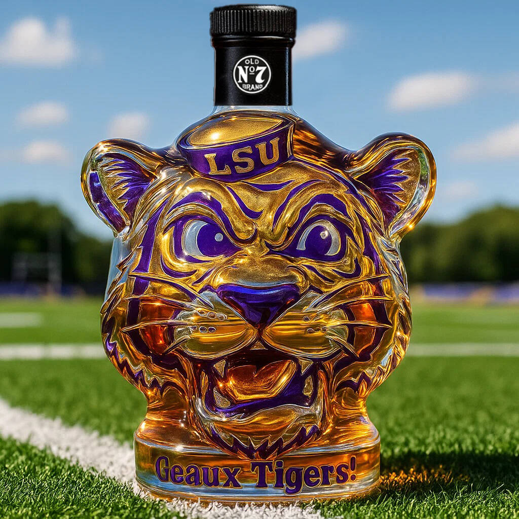 LSU Tigers Whisky Bottle