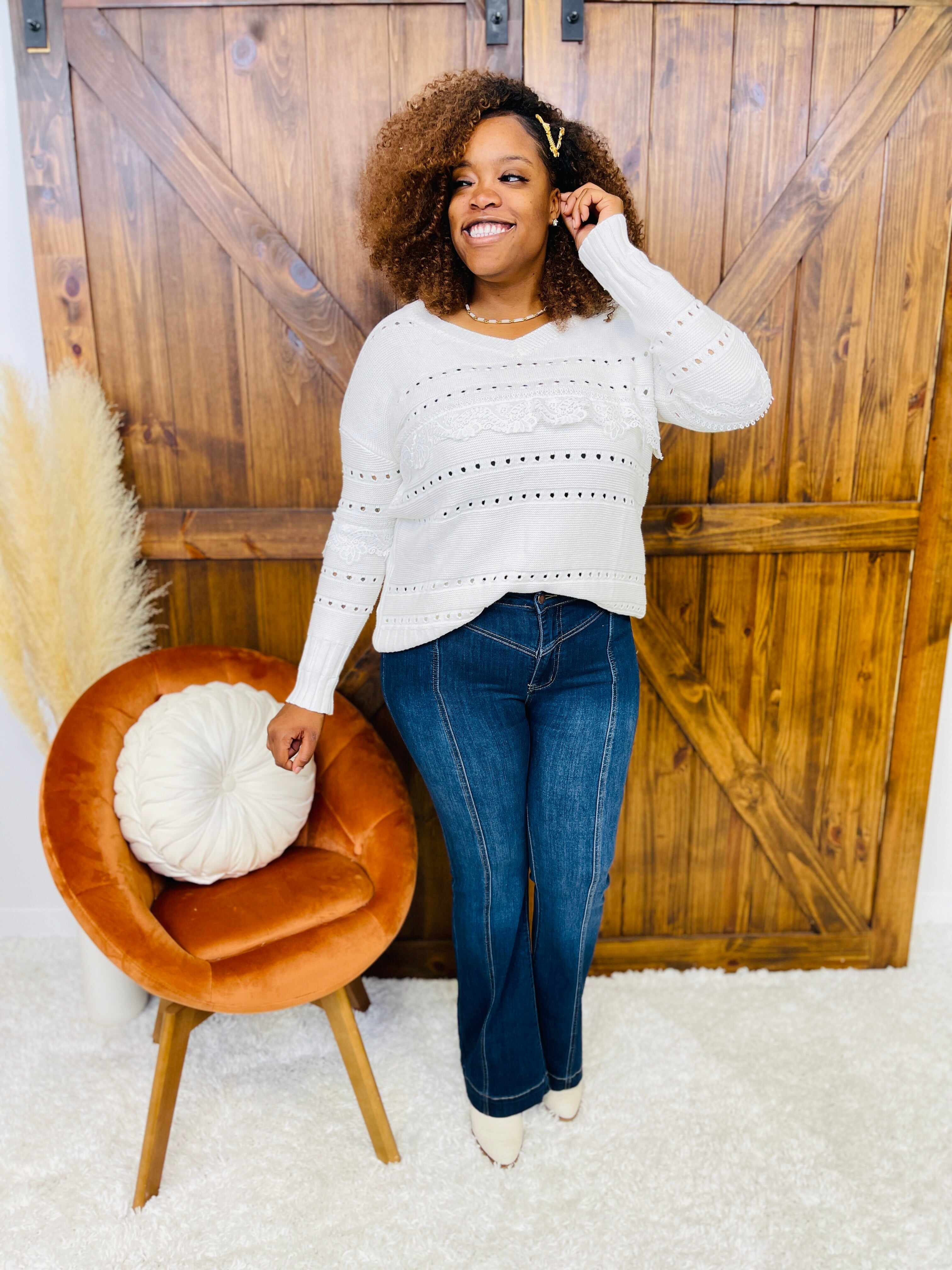 Plus/Reg The Fabulous Front Yoke Flare Jeans