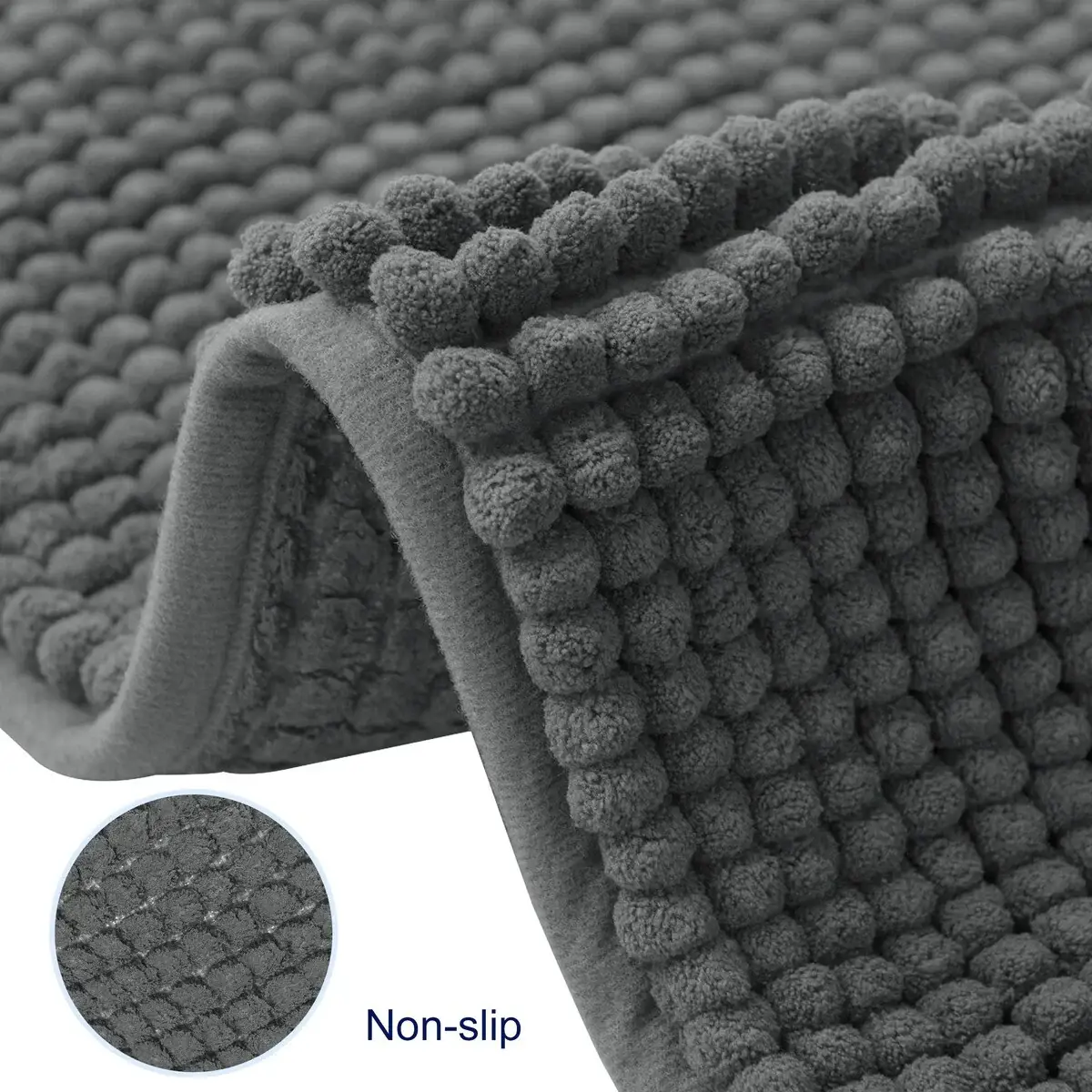 Subrtex Luxury Chenille Bath Rugs Soft Bathroom Mats