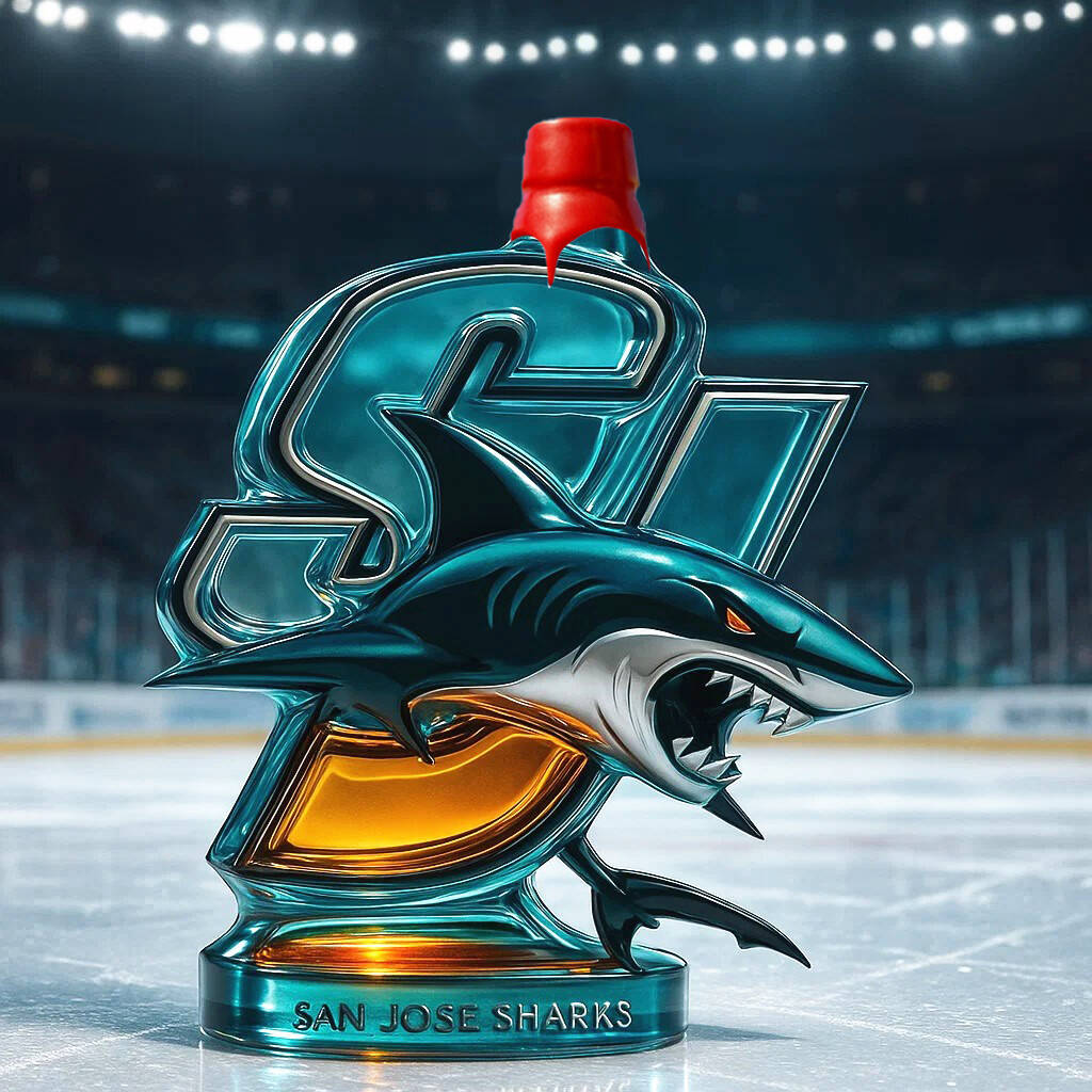 San Jose Sharks Whiskey Bottle
