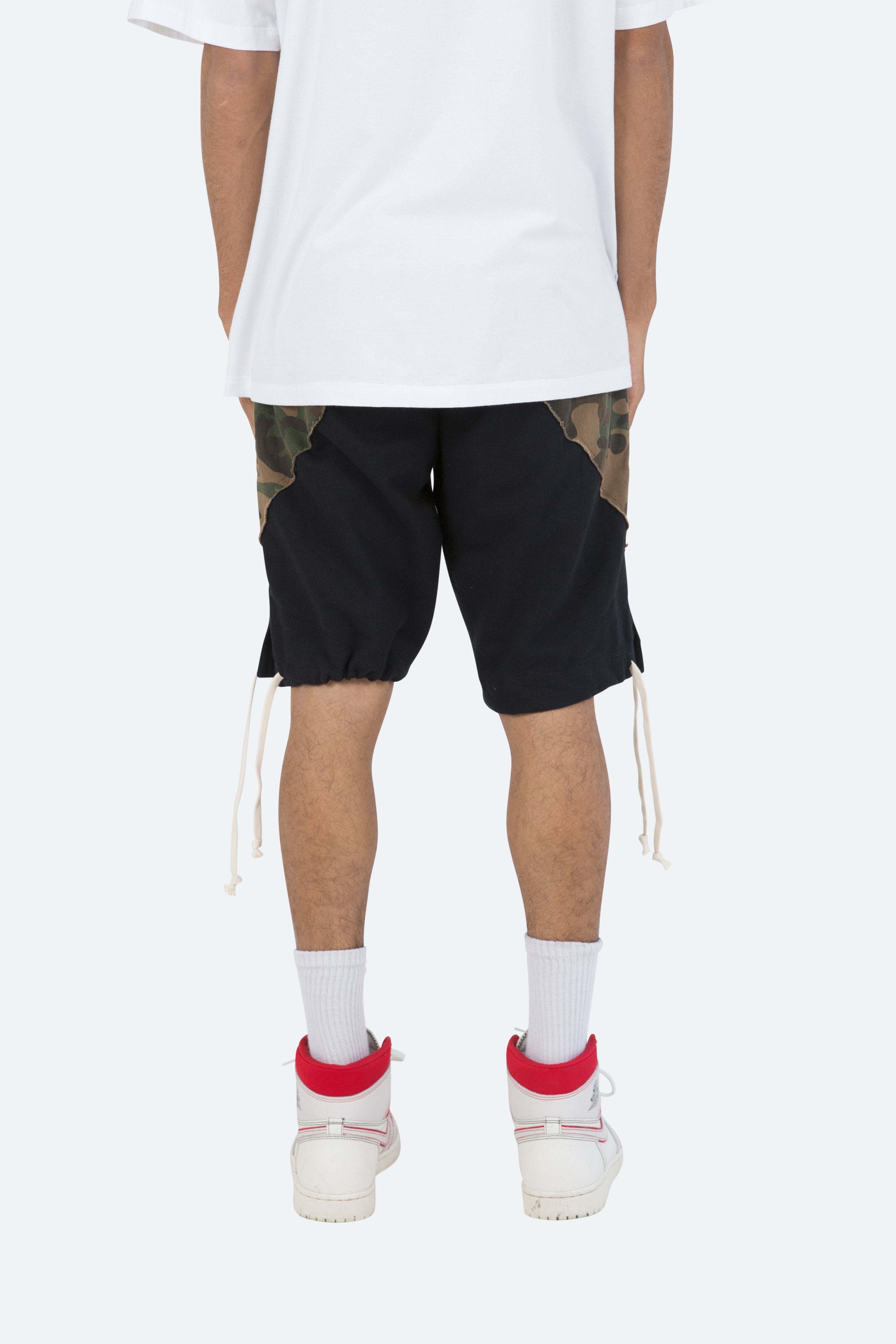 Paneled Sweatshorts - Camo/Black