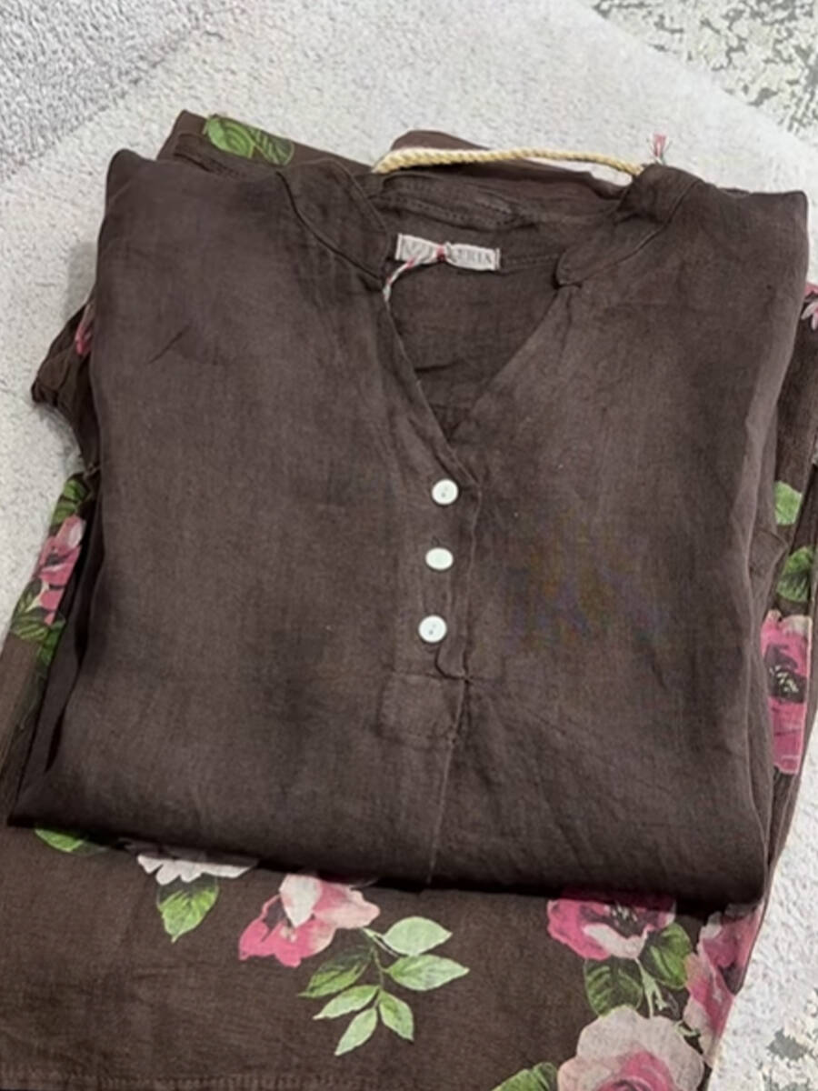 🔥Summer Arrivals🌟Women's  Casual Cotton And Linen Shirt