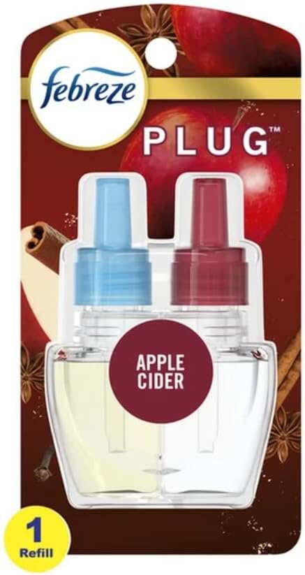 Febreze Odor-Fighting Fade Defy PLUG Air Freshener, Mountain, Ocean, Amber, (3) .87 fl. oz. Oil Refills