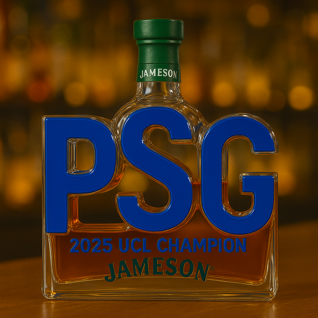 Paris Saint-Germain 2025 UCL Champion Whisky Bottle