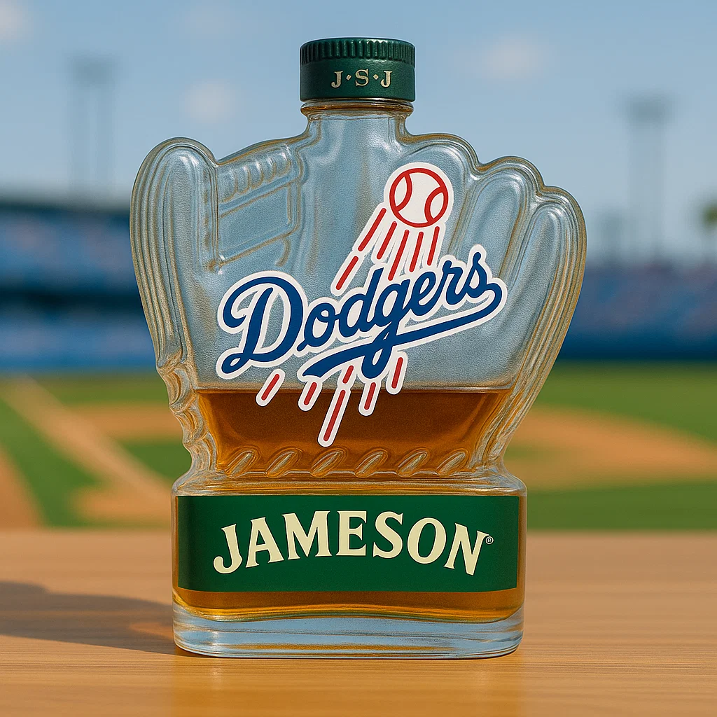 Dodgers Glove Whiskey Bottle