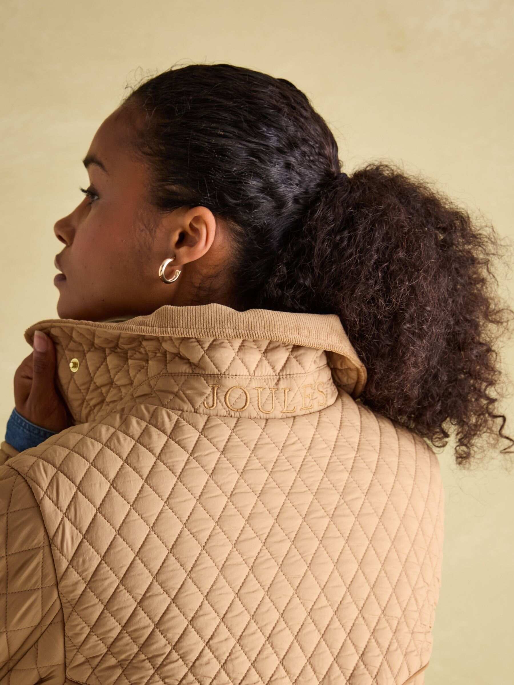 Rosewell Tan Brown Showerproof Longline Diamond Quilted Coat