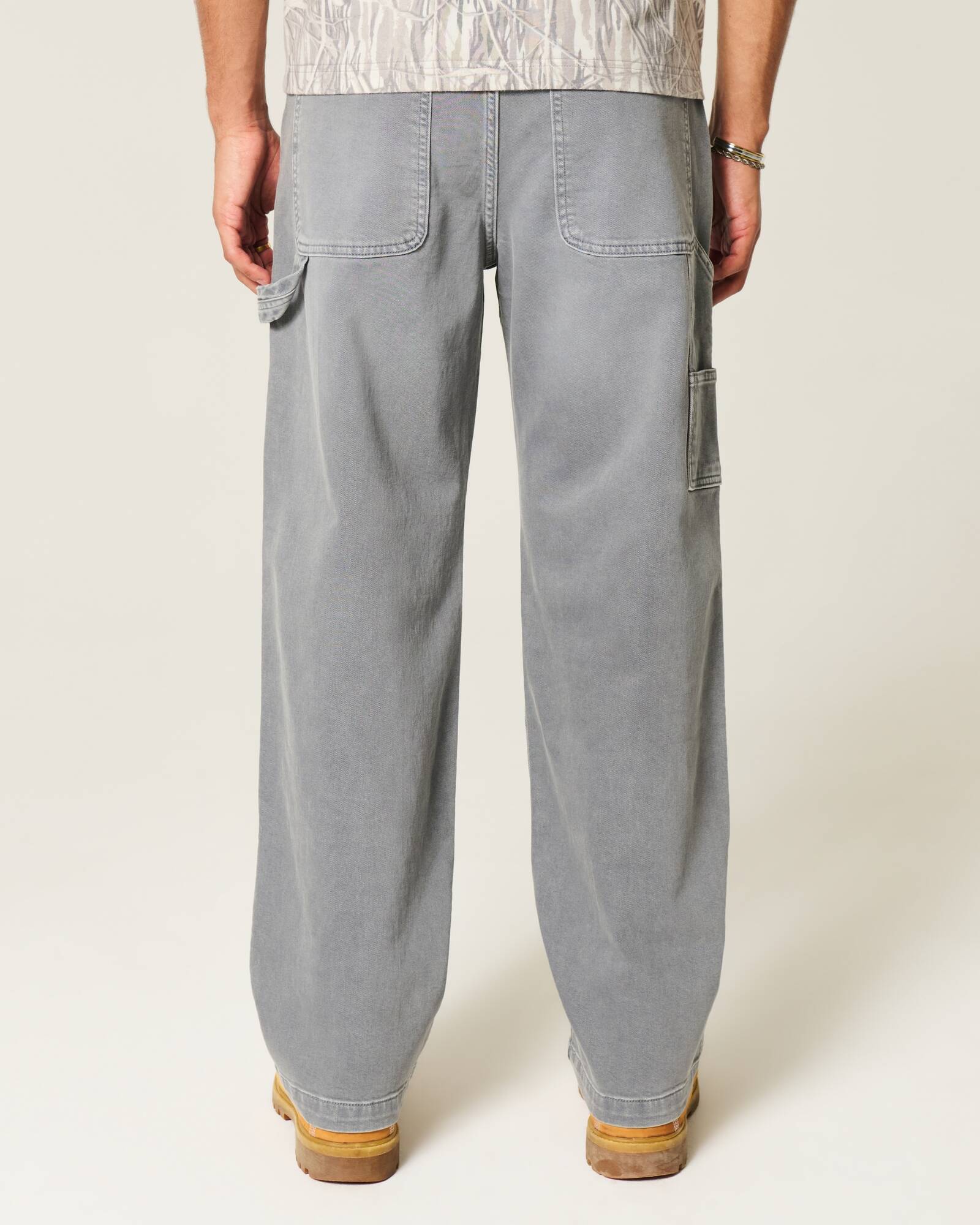 Railroad Stripe Baggy Painter Jeans